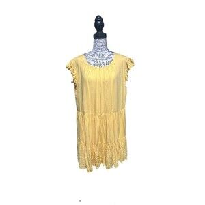 House‎ of Harlow 1960 Women Yellow Casual Dress Med Coastal Chic Summer Travel